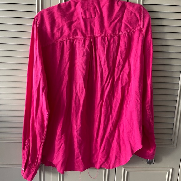 Rails Hibiscus Pink Button Up - Picture 2 of 4